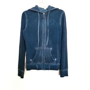 TRUE RELIGION classic hoodie indigo M